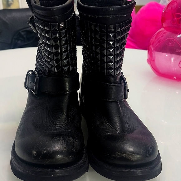 Ash Studded Black Ankle Boots - Picture 2 of 15